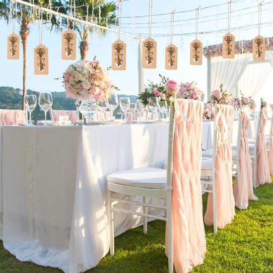 Wit organza zakje met metallic nerven en bruidssuiker - Huwelijks