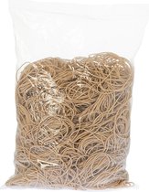 Bandes de caoutchouc - Caoutchouc - Marron - 60x1,5 mm - Environ 2100 pièces - Petits élastiques