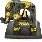 Thaise bel olifant - handgemaakt - decoratieve olifant - H12.5 cm
