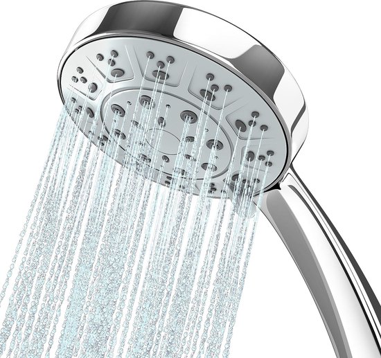 Universele douchekop voor hoge druk 5 instelbare straalsoorten