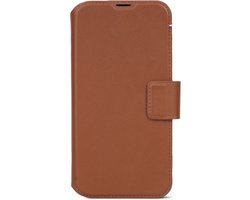 DECODED Detachable Wallet Case - iPhone 15 Pro - 2-in-1 Magnetisch Afneembaar Hoesje met Pasjeshouder - Hoogwaardig Europees Leer - Geschikt voor MagSafe - Tan Bruin