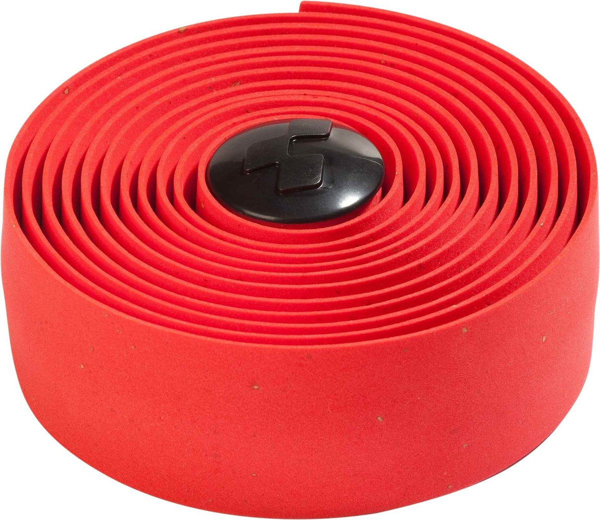CUBE Bar Tape Cork - Stuurlint - Natuurkurk - Sliconenapplicatie binnenzijde - Goede Elasticiteit - Met stuurdoppen - 30 mm x 2 m - Rood