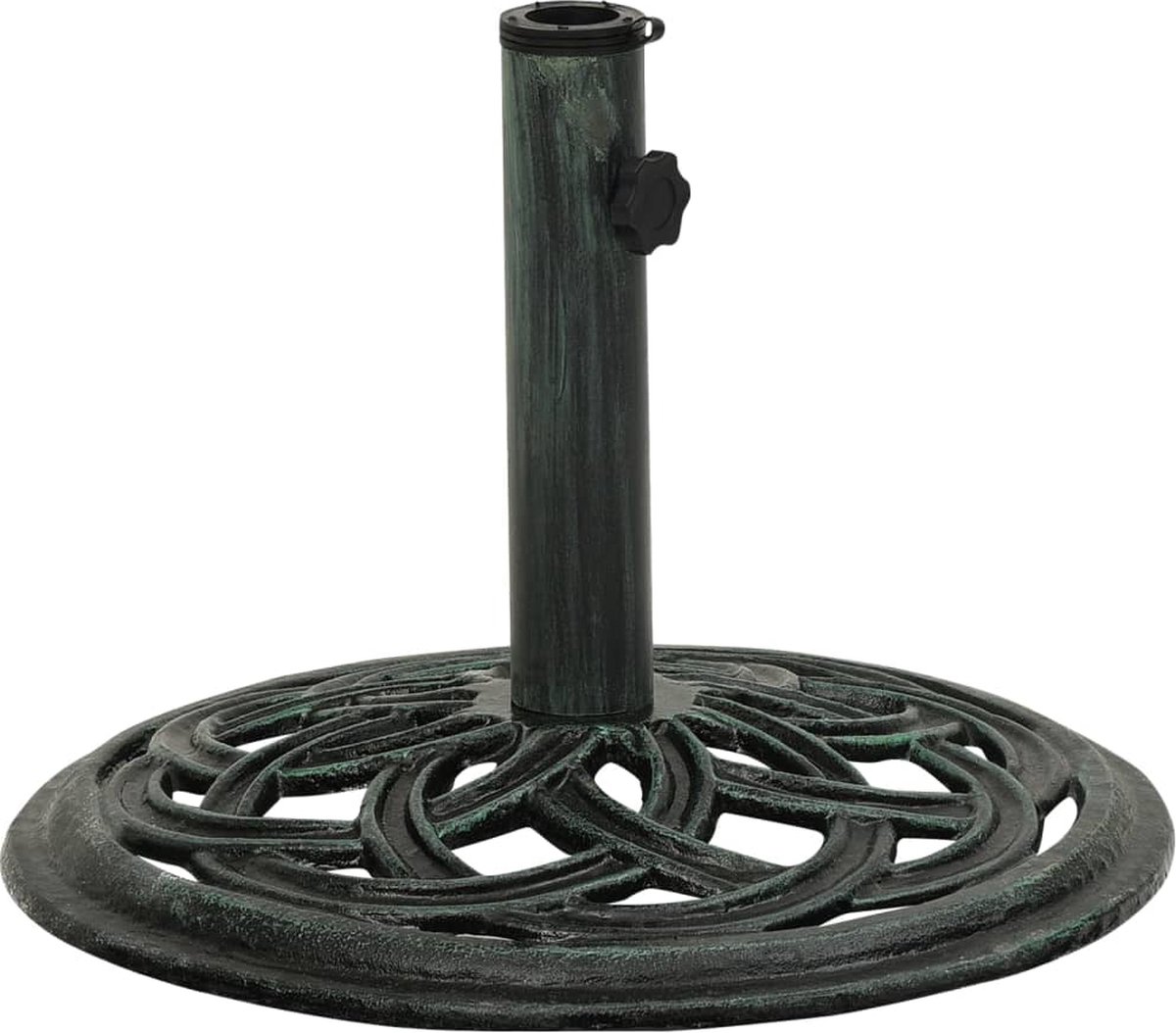Bol.com vidaXL - Parasolvoet - 9 - kg - 40 - cm - gietijzer - groen aanbieding
