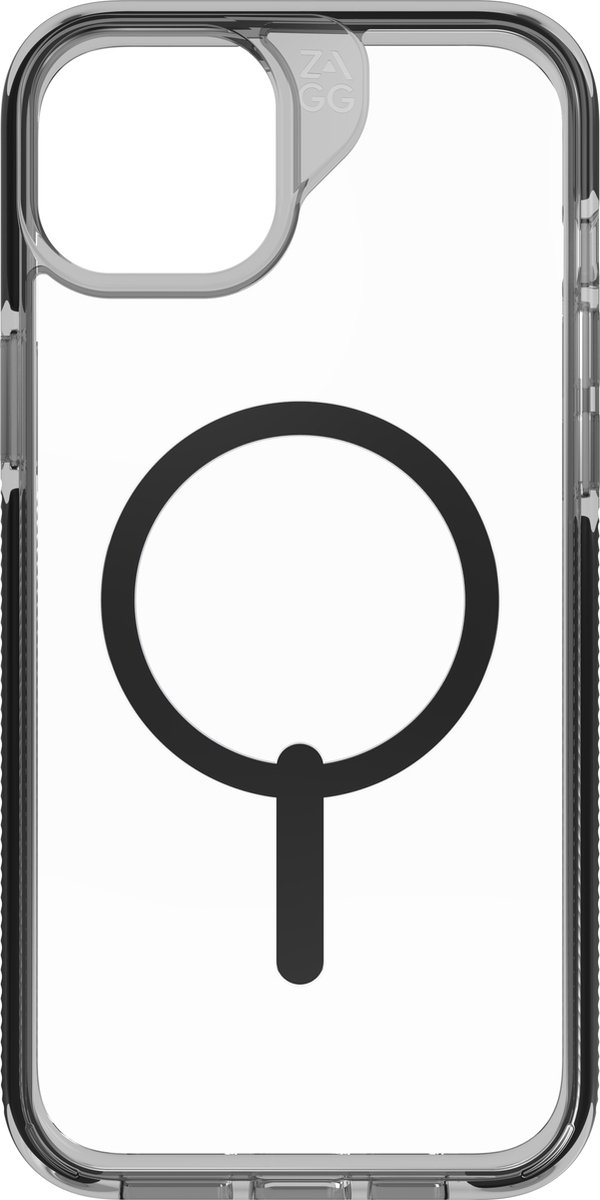 ZAGG Gear4 Santa Cruz Snap Hoesje - Geschikt voor iPhone 15 Plus / 14 Plus - MagSafe Compatibel - Transparant / Zwart