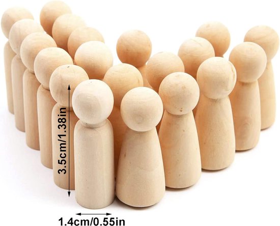 Doe het zelf houten figuren om te beschilderen knutselen, ruw, kegels
