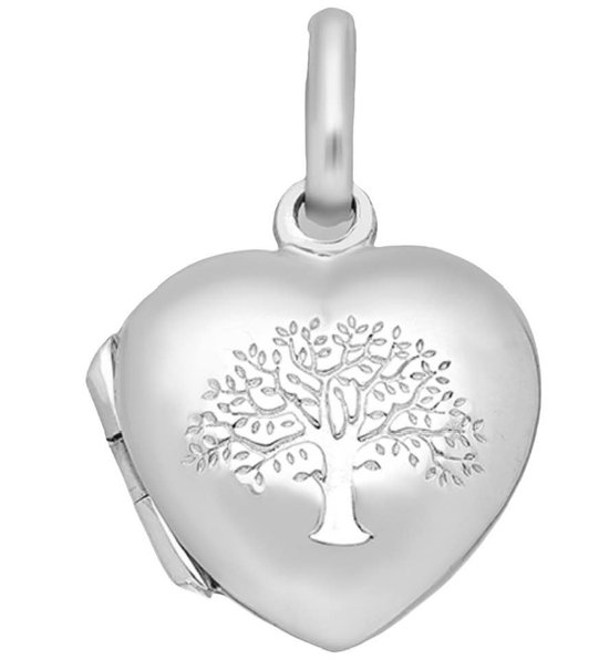 Foto: La rosa princesa hart medaillon met levensboom zilver tree of life