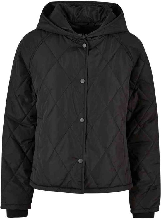 Urban Classics - Oversized Diamond Quilted Hooded Jacket - 4XL - Zwart