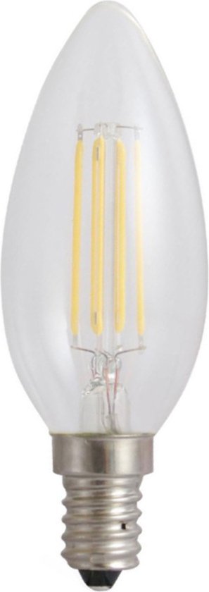 Spectrum - LED Filament lamp E14 - C35 - 4W vervangt 40W - 2700K warm wit licht