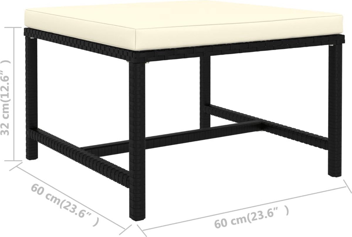 Vidaxl Tuinset Zwart Loungeset