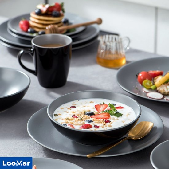 Ensemble de vaisselle LooMar - 32 pièces - 8 personnes - Porcelaine - Luxe  - Service