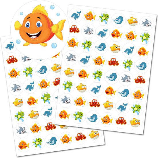 Foto: Stickervellen zeediertjes stickers onderwater dieren stickervellen kind stickers vissen knutselen kinderen knutselen meisjes stickers jongens stickers dieren beloningsstickers knutselen stickervellen zeevriendjes