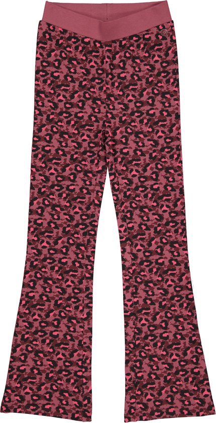 Quapi meisjes flared pants Aymee aop Pink Rose Leopard