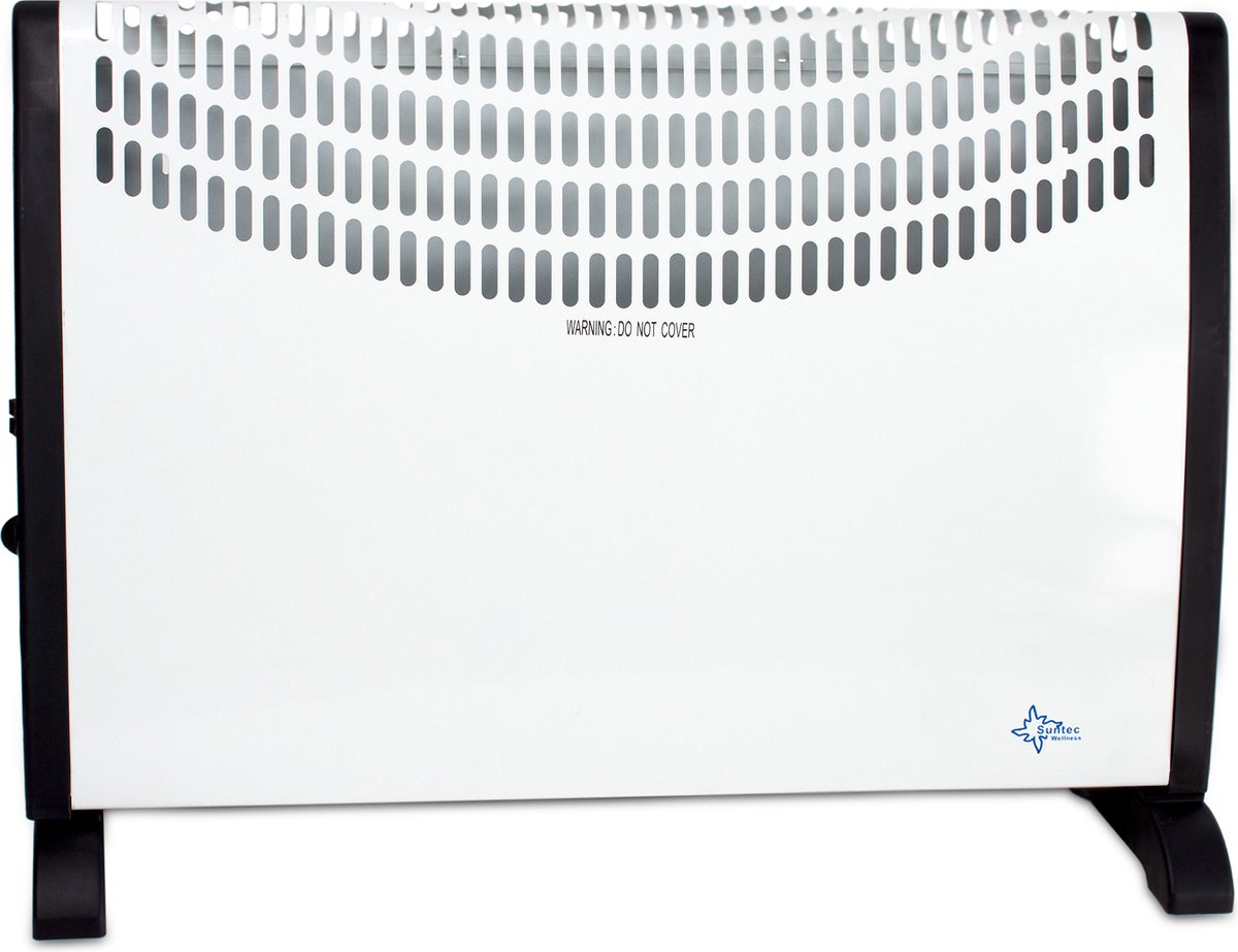 Suntec Heat Flow 2000 - Verwarmingsconvector - 2000 Watt - Voor ruimtes tot 60 m³ (~25 m²) - 3 warmtestanden - Regelbare thermostaat - Vrijstaand & Wandmontage