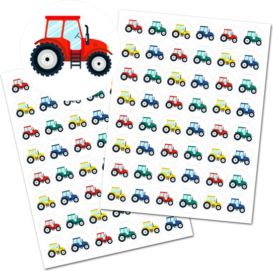 Stickervellen Tractor - Tractor Stickers - Tractor Speelgoed - Auto Stickers - Voertuig Stickers - Boerderij - Stickervellen Kind - Beloningsstickers - Stickervellen - Stickervellen Kinderen - Boeren Stickers - Traktor - Bullet Journal Stickers
