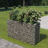 The Living Store Gabion verhoogde plantenbak - 180 x 50 x 100 cm - gegalvaniseerd staal