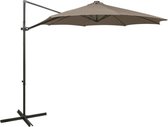 The Living Store Tuinparasol Terras Parasol - 300x255 cm - Met LED-verlichting - Taupe