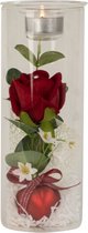 Decoratieve roos met waxine licht