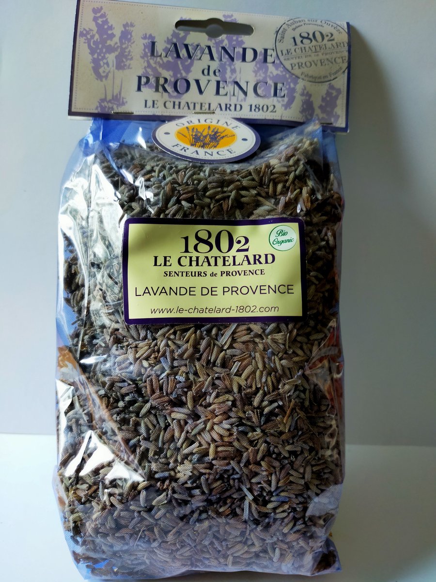 Lavendel en Lavandin bloemen - vulling voor lavendelzakjes 100 gram Le Chatelard 1802