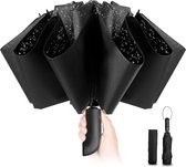 stormparaplu-winddicht sterk - automatische winddichte omgekeerde paraplu's voor mannen en vrouwen, 210T teflon coating 105 cm spanwijdte, 10 grote schermen paraplu