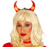 Duivel hoorntjes - 2x - rood - kunststof - Halloween thema