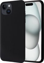 Hoesje geschikt voor iPhone 15 Plus - Back Cover Case SoftTouch Zwart