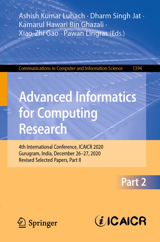 Communications in Computer and Information Science1394- Adva ... - cover