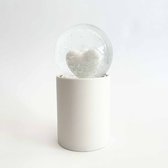 Bye Love Heart Globe urn - mini urn - hart urn - urn - keramiek - glas - wit - 0,3 liter