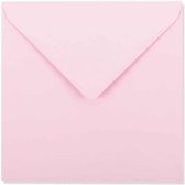 Baby roze enveloppen 16 x 16 cm 100 stuks