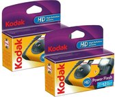 Kodak Power Flash Wegwerpcamera Met ingebouwde flitser 39 opnames 2 stuks