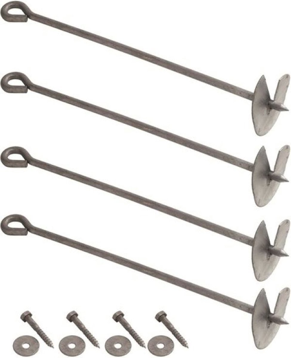 Goedkoopste Vier stuks Grondanker 'schroef' voor schommels en speeltoestellen