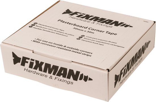 Fixman 193980 Hoektape voor gipsplaten - 50mm x 30m - Fixman
