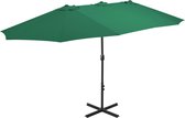 The Living Store Parasol - Groen - 460 x 270 x 246 cm - UV-beschermend polyester