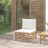 The Living Store Bamboe Tuinmiddenbank - 55 x 69 x 65 cm - Duurzaam - Comfortabel - Modulair Ontwerp