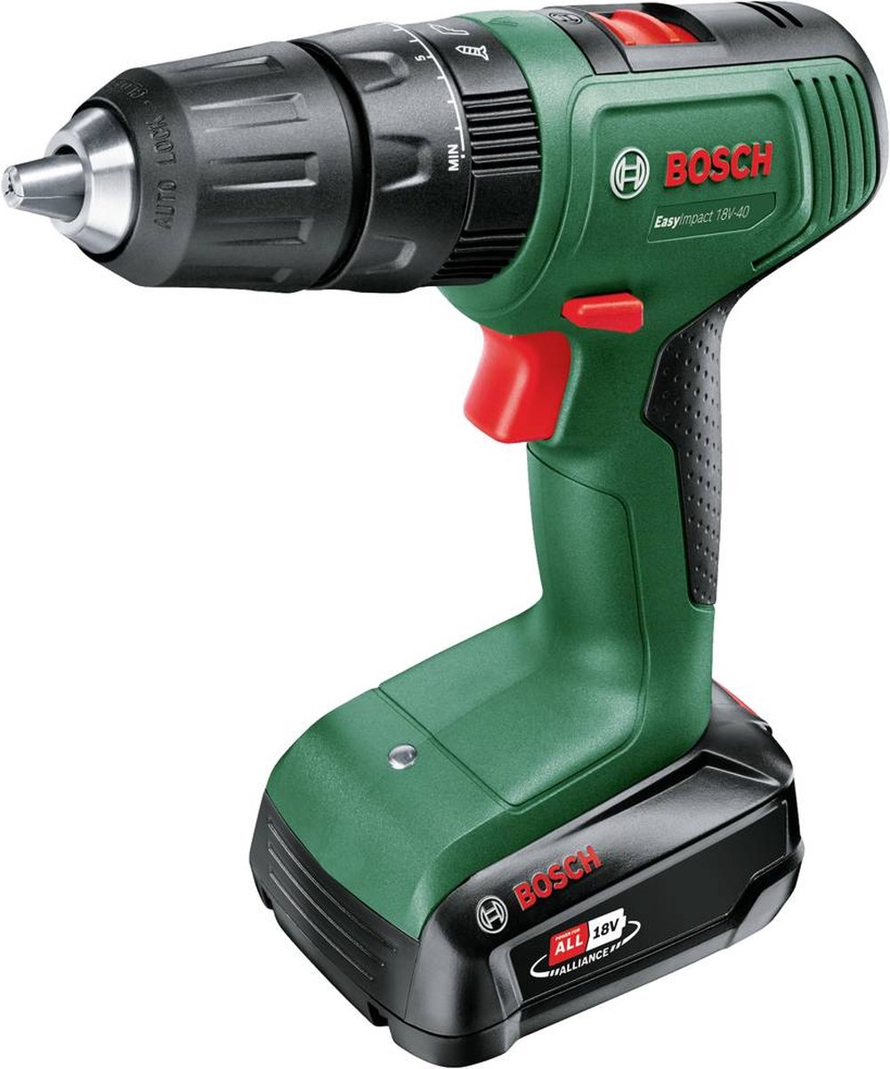 Bosch Home and Garden 06039D810C Accu-klopboor/schroefmachine 18 V 1.5 Ah Li-ion Incl. accu, Incl. lader, Incl. koffer