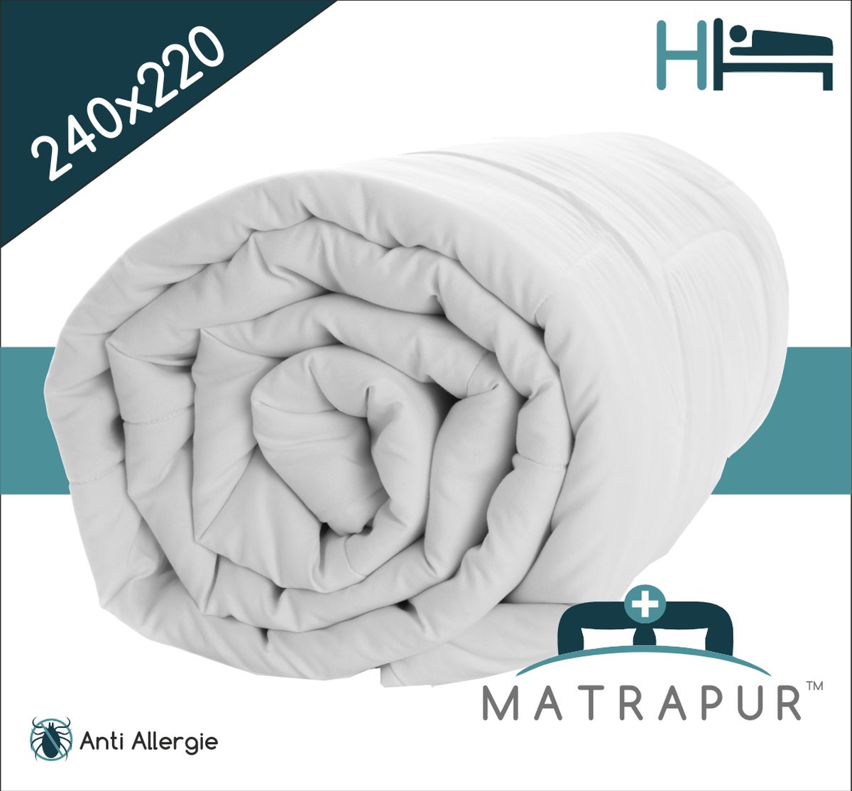 MATRAPUR| Luxe 4 Seizoenen Dekbed 240 x 220 - Hotel Kwaliteit - Anti Allergie - Zomerdekbed & Winterdekbed