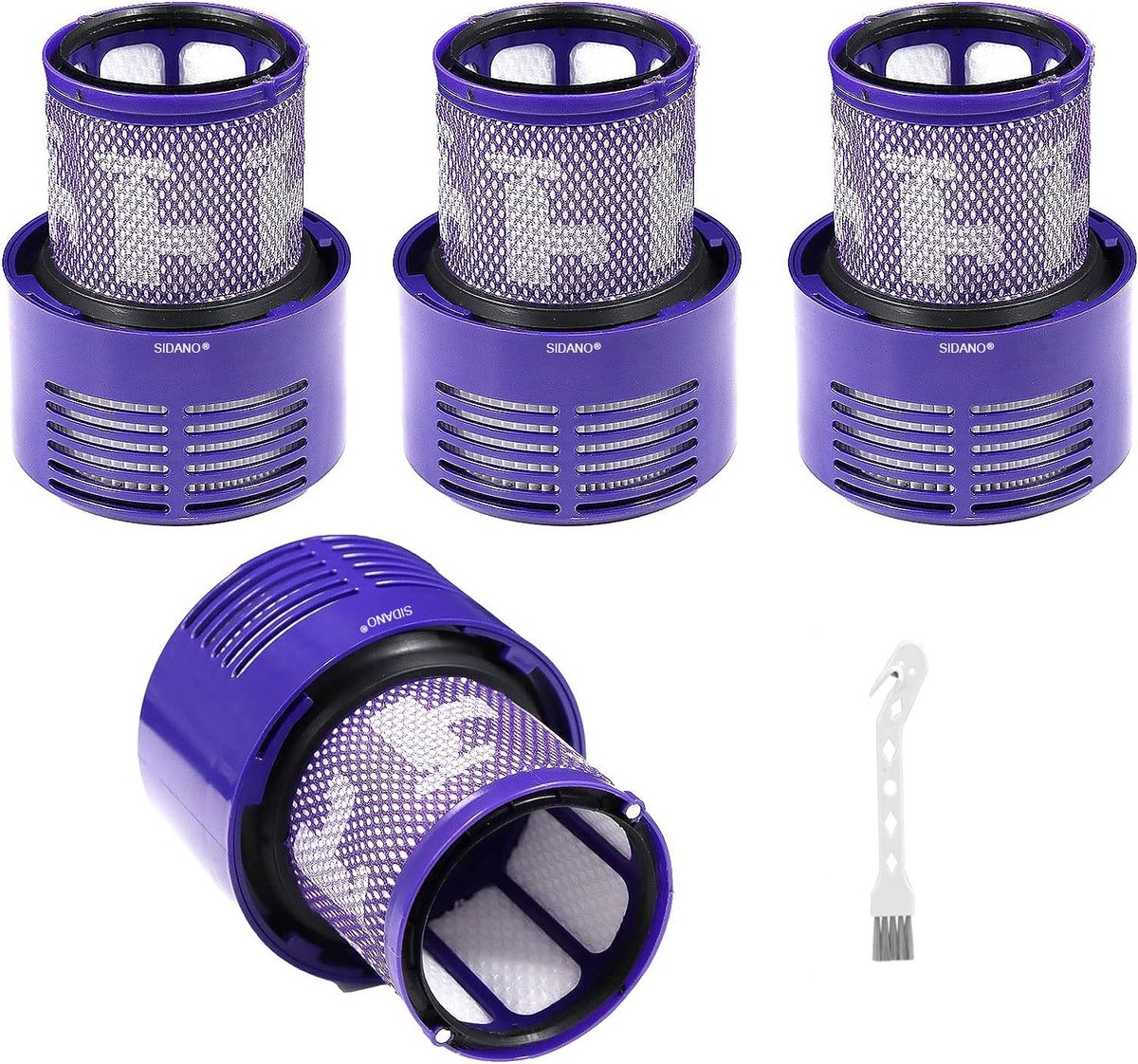 SIDANO® HEPA filter - geschikt voor Dyson V10, SV12 stofzuigers - (4 filters + borstel)
