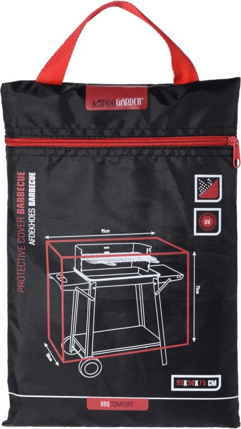 ProGarden luxe rechthoekige BBQ hoes - 125x62x95 cm - Met opbergtas