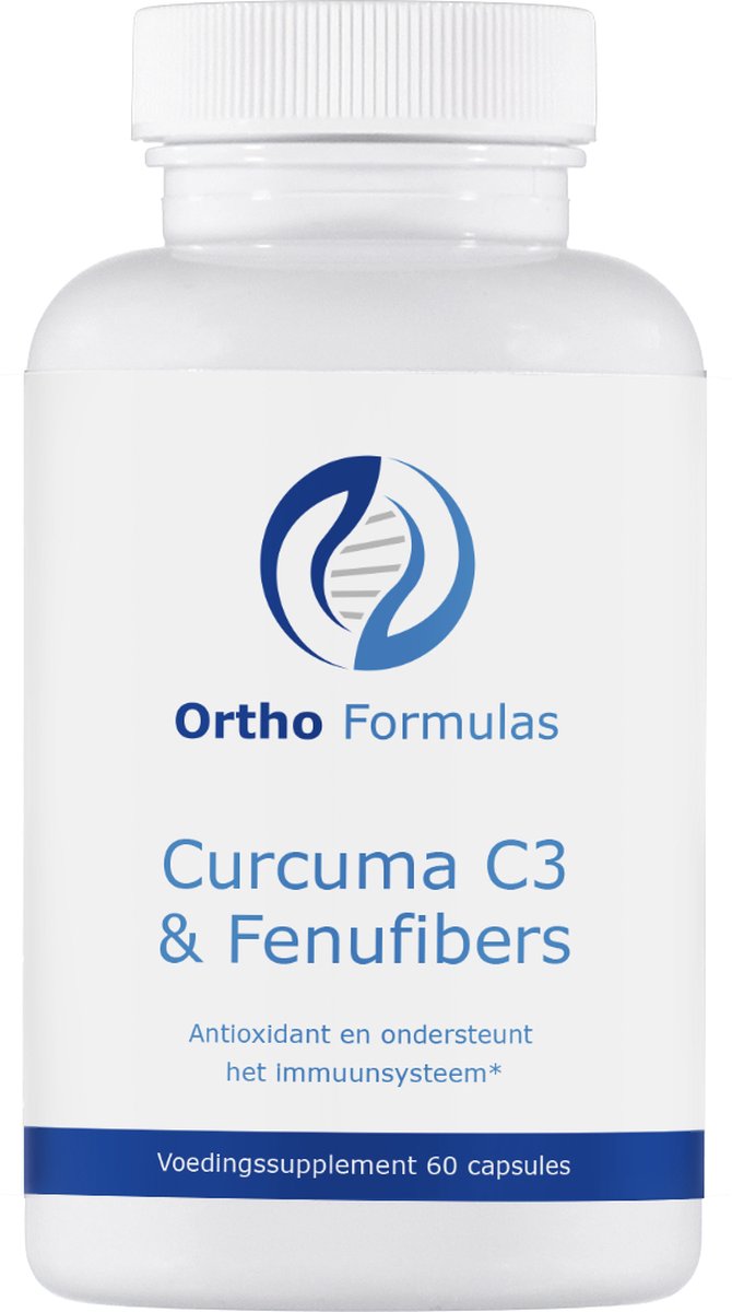 Goedkoopste Curcuma C3 & Fenufibers - 400 mg - 60 capsules - extract - spijsvertering - immuunsysteem - stimulatie eetlust - lever - gal - hart - bloedsomloop - gewrichten - botten - huid - vegan