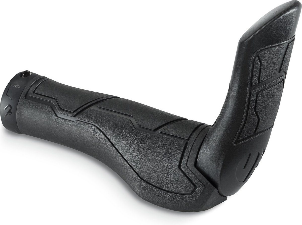 CUBE Natural Fit Grips All Terrain Bar Ends - Handvaten - Shock X-materiaal - Bar Ends Lengte 108 mm - S - 136x50x34 mm - Zwart