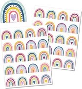 Stickervellen Pastel Regenbogen - Pastel Regenboog Stickers - Stickers Kinderen - Knutselen Meisjes - Stickervellen Volwassenen - Kaarten Maken - Regenbogen Pastel - Pastel Stickers - Stickers Volwassenen - Bullet Journal Stickers - Scrapbooking
