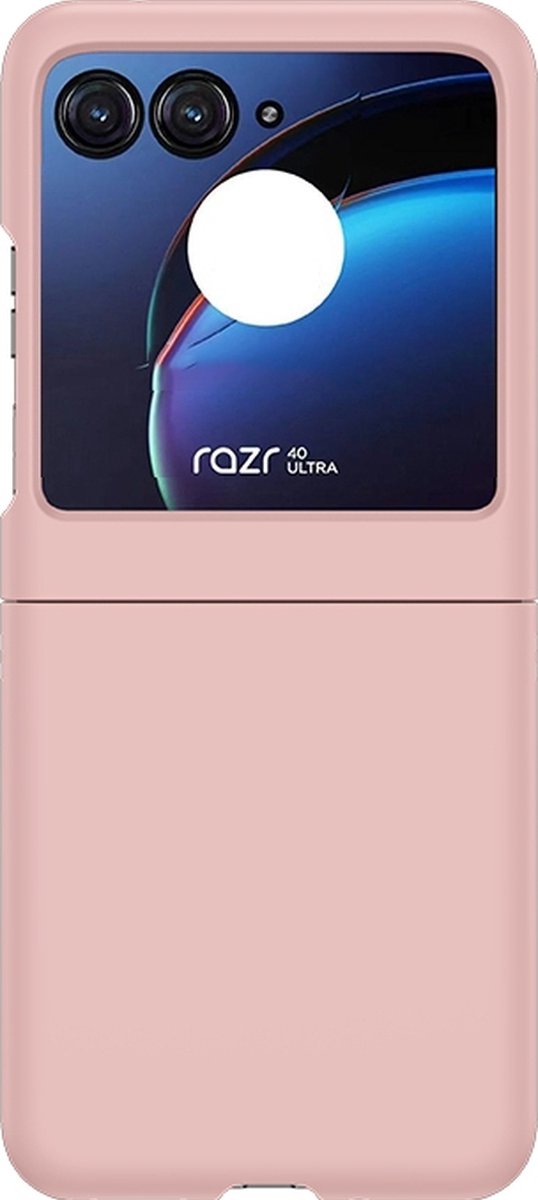 Mobigear Hoesje geschikt voor Motorola Razr 40 Ultra Telefoonhoesje Hardcase | Mobigear Colors Backcover | Razr 40 Ultra Case | Back Cover - Pastelroze