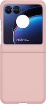 Mobigear Hoesje geschikt voor Motorola Razr 40 Ultra Telefoonhoesje Hardcase | Mobigear Colors Backcover | Razr 40 Ultra Case | Back Cover - Pastelroze