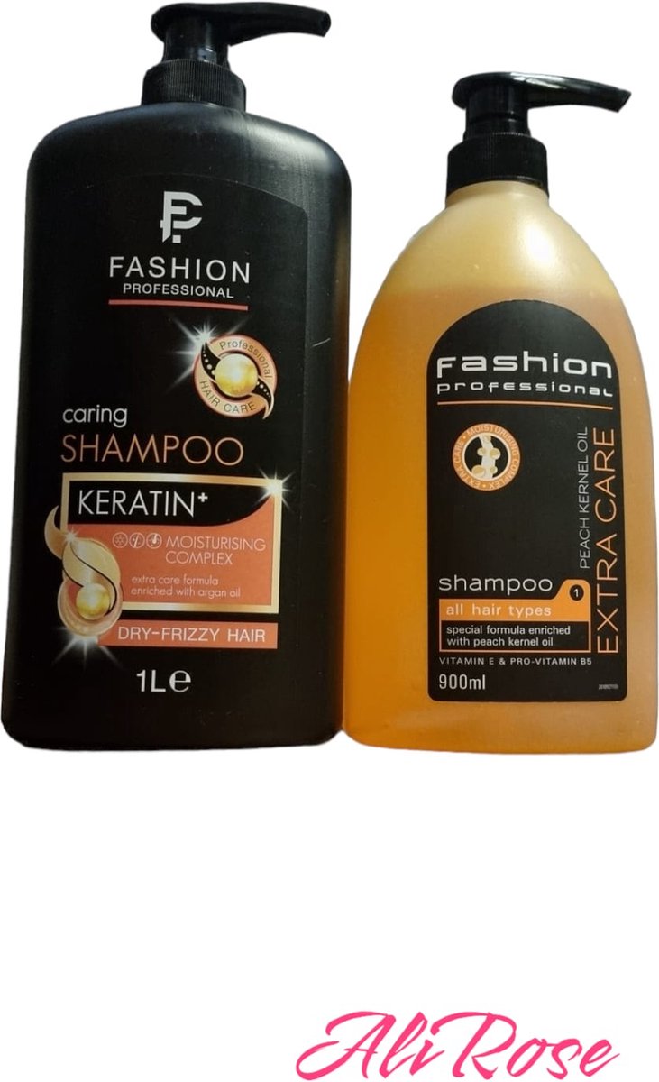 Fashion Professional - Extra Care Shampoo - 1L + 900ml - AliRose Bundel