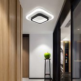 Lichtendirect- LED Plafondlamp zwart LED rand-Plafonniere- Modern- Woonkamer lamp-Binnenverlichting-Dimbaar 3 staps- Hal slaapkamer lamp l: 32CM- 3.500K- 6500K- 20W