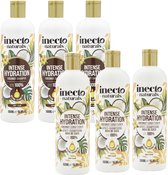 INECTO - 3 x Coconut Shampoo + 3 x Coconut Conditioner - 6x 500ml - 6 Pak - Voordeelverpakking