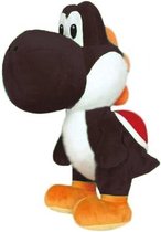 Yoshi Zwart - Super Mario Bros Pluche Knuffel 21 cm {Speelgoed knuffels voor kinderen jongens meisjes | Nintendo Plush Toy | Mario, Luigi, Peach, Toad, Yoshi, Donkey Kong}