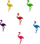Glas markers siliconen - bar benodigdheden - wijnglas markers - cocktail glazen decoratie - herbruikbaar - cocktail flamingos – 6 stuks - oDaani