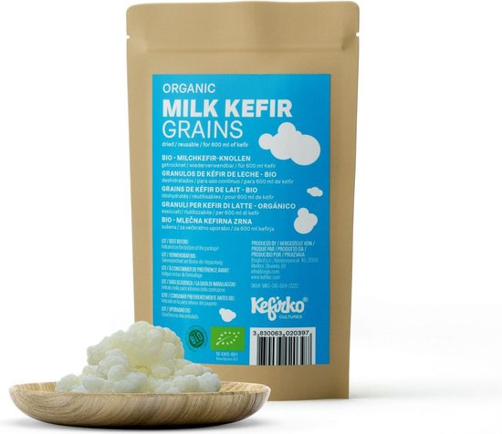 Kefirko - Starter Melk - Melk Kefirkorrels - Melkkefir - 1 gram