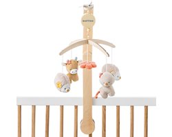Nattou Mila, Lana en Zoe - Muziekmobiel - Mobiel - One Size - Zand Beige