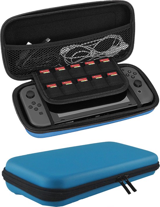 Étui pour Nintendo Switch Lite Sleeve Cover Book Case - Blauw